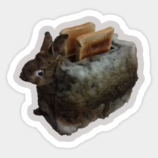 Rabbit Toaster Sticker by WorldAroundEwe